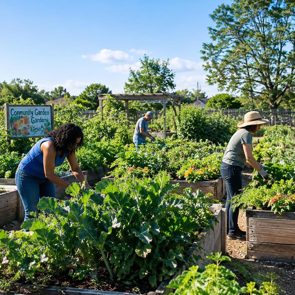 Growing together in a community garden